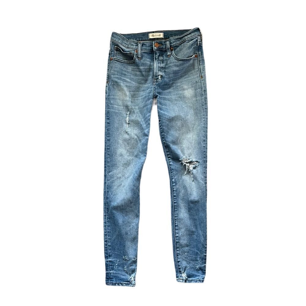 MADEWELL 9" High Rise Skinny Distressed Jeans Size 27